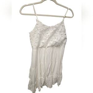 HAYDEN Lace Tiered Girls Dress White Sz. XL